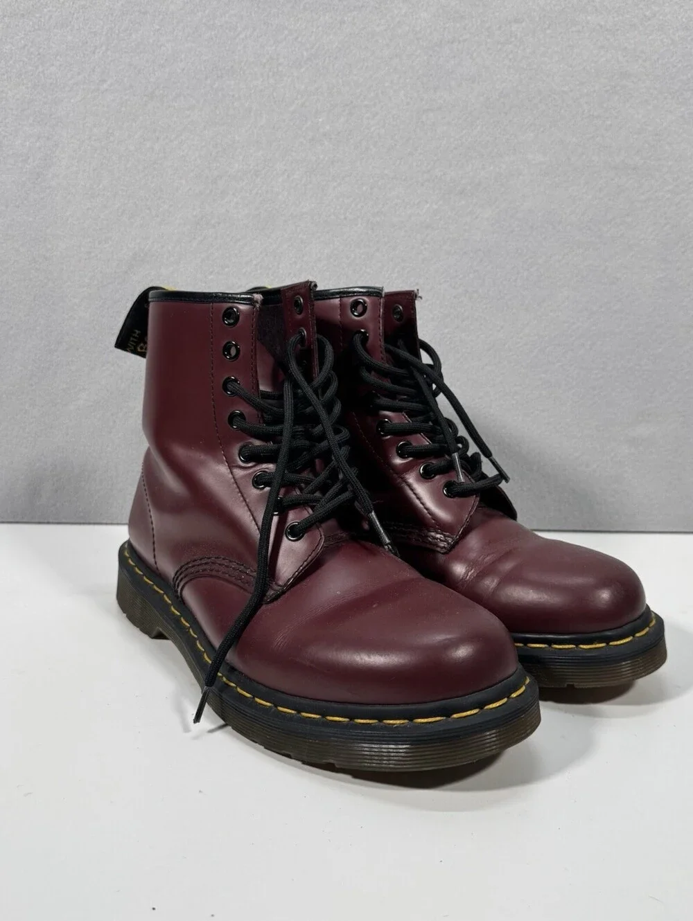 Doc Marten's Red Men's High Top Laced Leather Boots 7